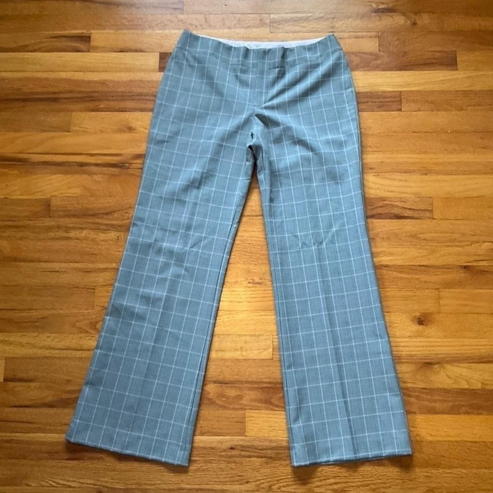 Vintage Y2K 90s Grey + Pink Wide Leg Trousers Size 13 / Large 2000s Preppy